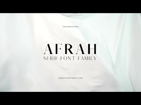 Afrah Serif Font Family For Youtube, Logos & Branding – Free Download [Video]