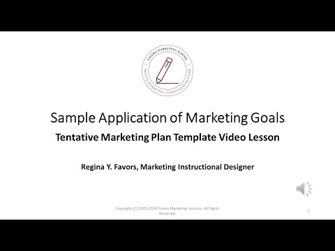 Favors Marketing School: Favors Life Coaching Solutions (Applying Marketing Goals Sample Company) [Video]