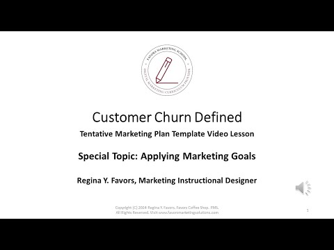 Favors Marketing School: Customer Churn Defined (Applying Marketing Goals) [Video]