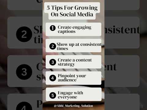 5 Tips For Growing On Social Media [Video]