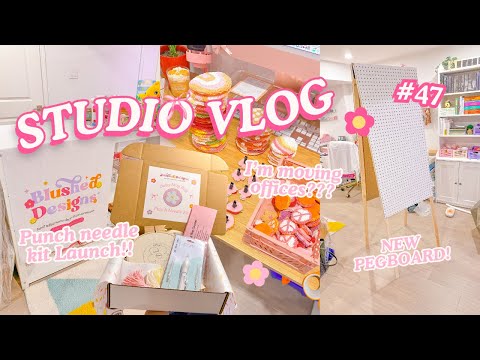 Unboxing new market banners, pop-up displays, punch needle kit launch | Studio Vlog 47 🎀🌷⭐️ [Video]