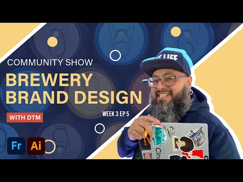 Adobe Live Brewery Brand Design w DTM  SKETCH TO VECTOR SERIES Week 3 part 5 [Video]