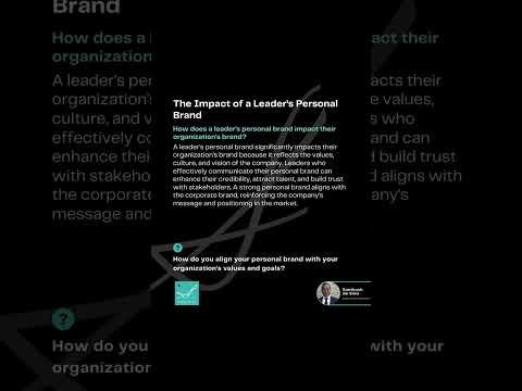 How does a leader’s personal brand impact their organization’s brand? [Video]