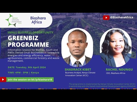 SMALL BUSINESS OPPORTUNITY: GREENBIZ PROGRAMME (Information Session) [Video]