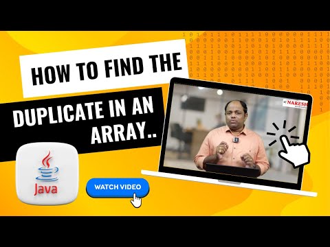 Find Duplicates in an Array | Solving Arrays Questions |  NareshIT [Video]