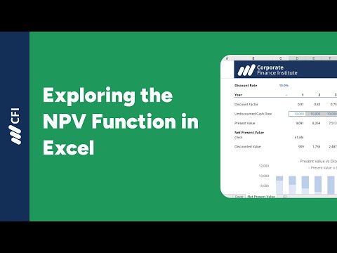 NPV Function in Excel | Corporate Finance Institute [Video]