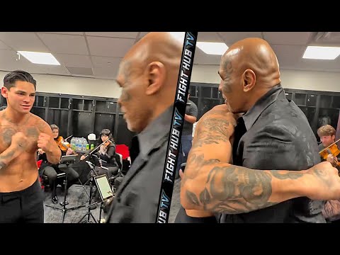 Mike Tyson surprises Ryan Garcia & embraces him before Devin Haney fight! [Video]