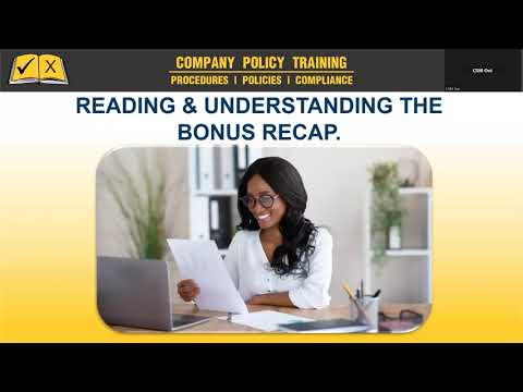 Company Policy Training | Margaret Ross (Reading and understanding the marketing plan & bonus recap) [Video]