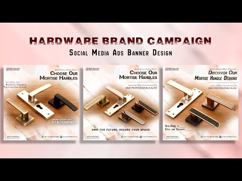 Brand Campaign Social Media Ads Banner Designs For Hardware Company | Photoshop Tutorial [Video]