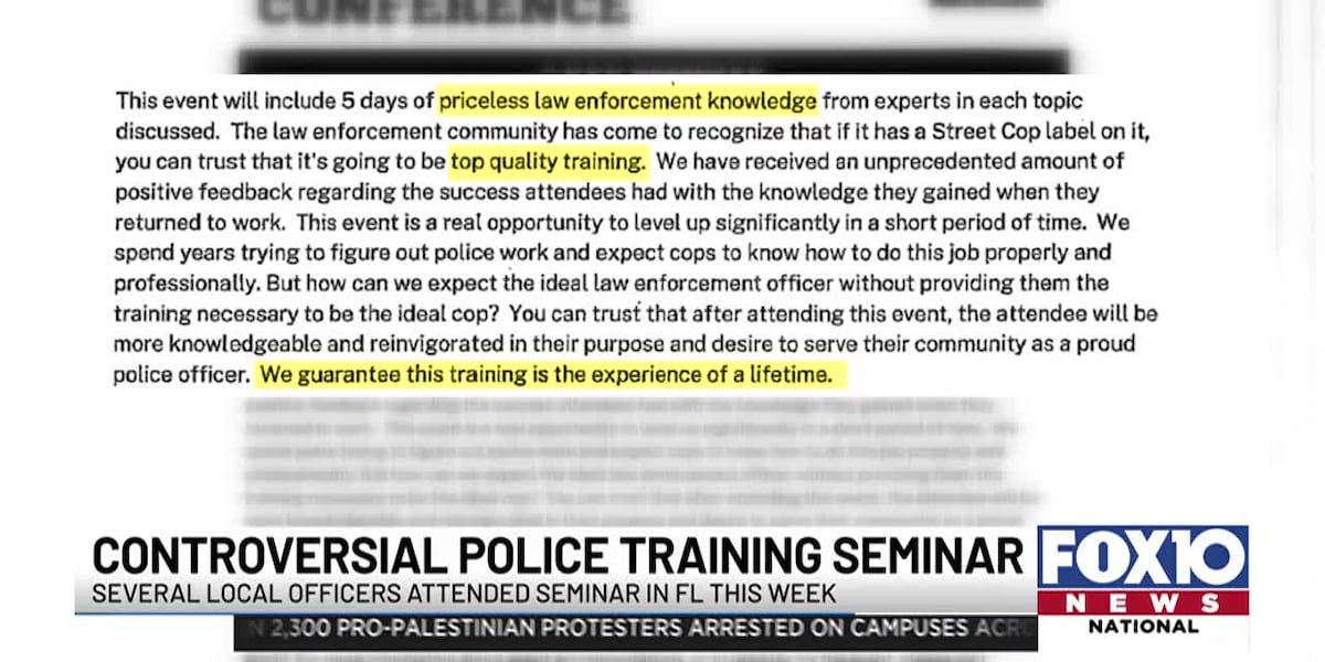 Officers from Mobile attend seminar by company accused of teaching unconstitutional tactics [Video]