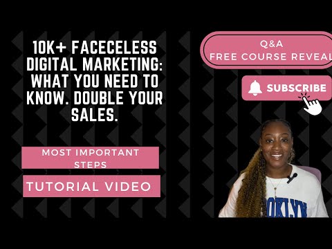 Faceless Digital Marketing~What you NEED to know. Double your sales. [Video]