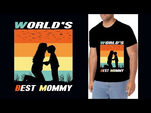 Mom Typography T shirt design for adobe illustrator| T shirt design bangla | golam mostafa63! [Video]