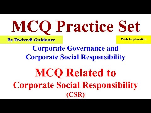 CSR MCQ, Corporate Social Responsibility MCQ, Corporate Governance and CSR MCQ, LU MCQ Exam [Video]