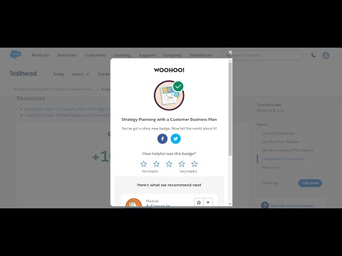Strategy Planning with a Customer Business Plan || Trailhead Salesforce [Video]