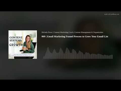069 | Email Marketing Funnel Process to Grow Your Email List [Video]