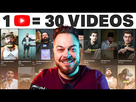 Create 30+ VIRAL Shorts From 1 YouTube Video In Just 10-Mins [My AI  Repurposing Strategy]