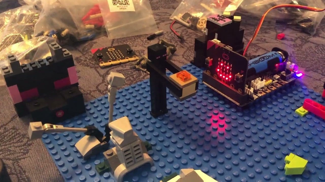 LEGO MINECRAFT with Servo Motor MBIT app  Adafruit Industries  Makers, hackers, artists, designers and engineers! [Video]