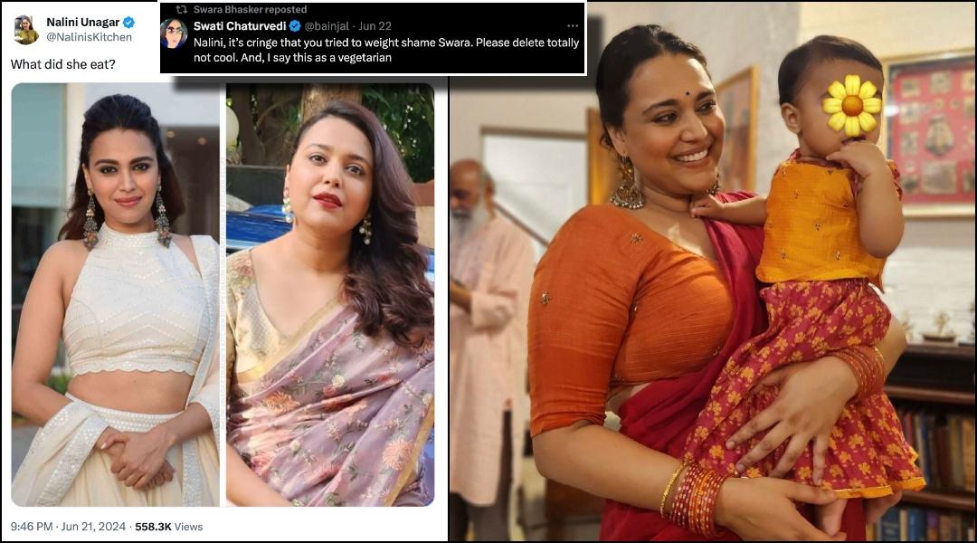 ‘What did she eat?’: Food Blogger Nalini fat shames Swara Bhasker, deletes tweet; sparks controversy [details] [Video]