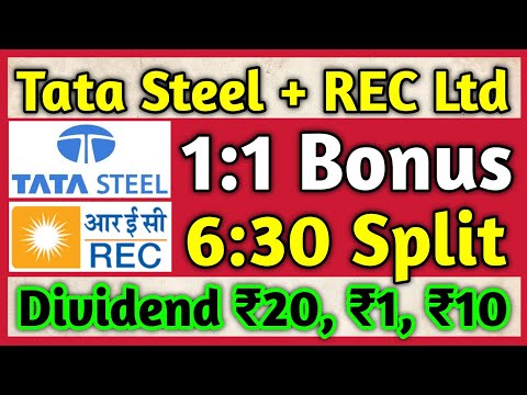 Tata Steel + REC Ltd • Stocks Declared High Dividend, Bonus & Split With Ex Date
