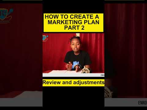 HOW TO CREATE A MARKETING PLAN PART 2_  Review and adjustments [Video]