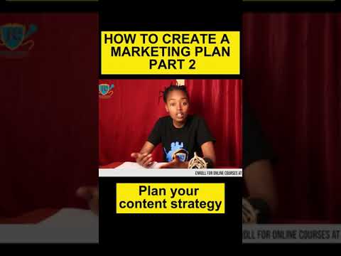HOW TO CREATE A MARKETING PLAN PART 2_ Plan your content strategy [Video]