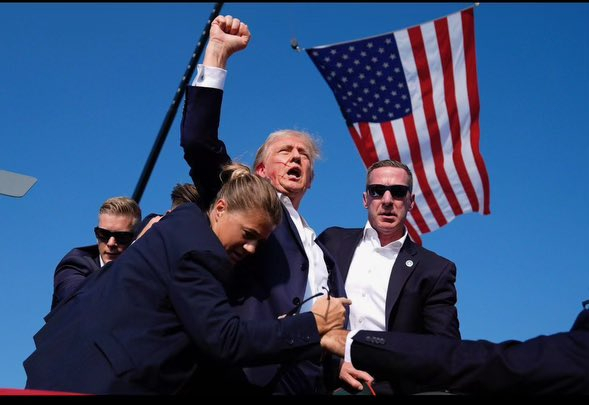 Watch the Moment Trump Was Shot; Former U.S. President Hurt in the Ear but Safe After Gunman Shoots from the Roof at a Pennsylvania Rally [Video]