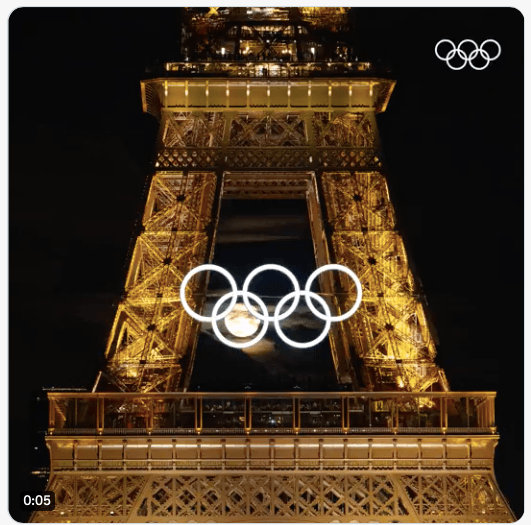 Is viral photo of Moon inside Olympics rings in violation of IOC or Eiffel Tower guidelines? [Video]