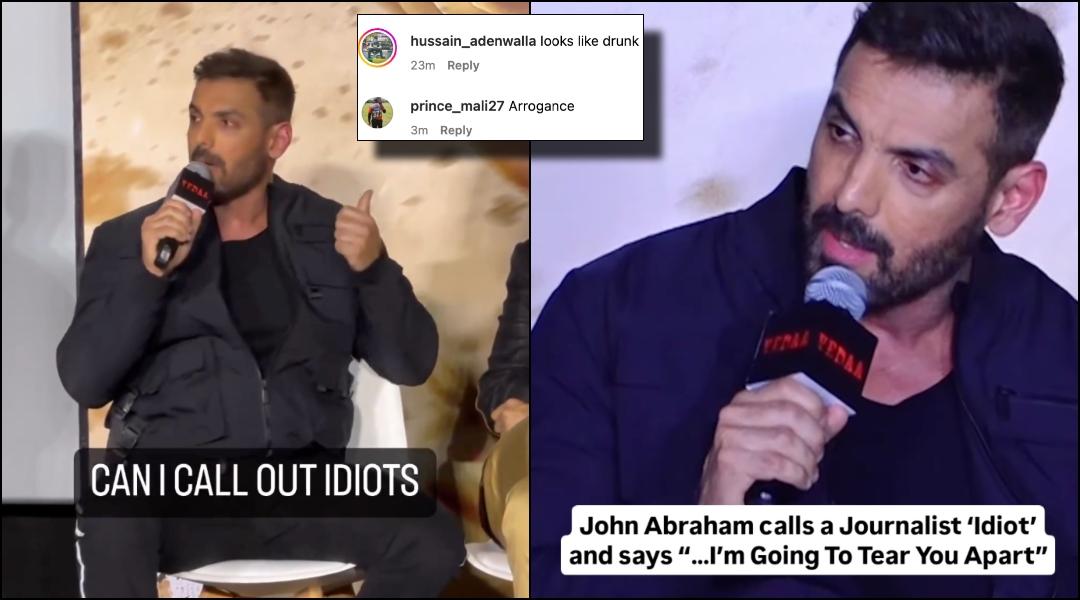 ‘Idiot, will tear you apart’: Angry John Abraham calls out reporter for calling Vedaa yet another repetitive action film; fans call him arrogant [Video]