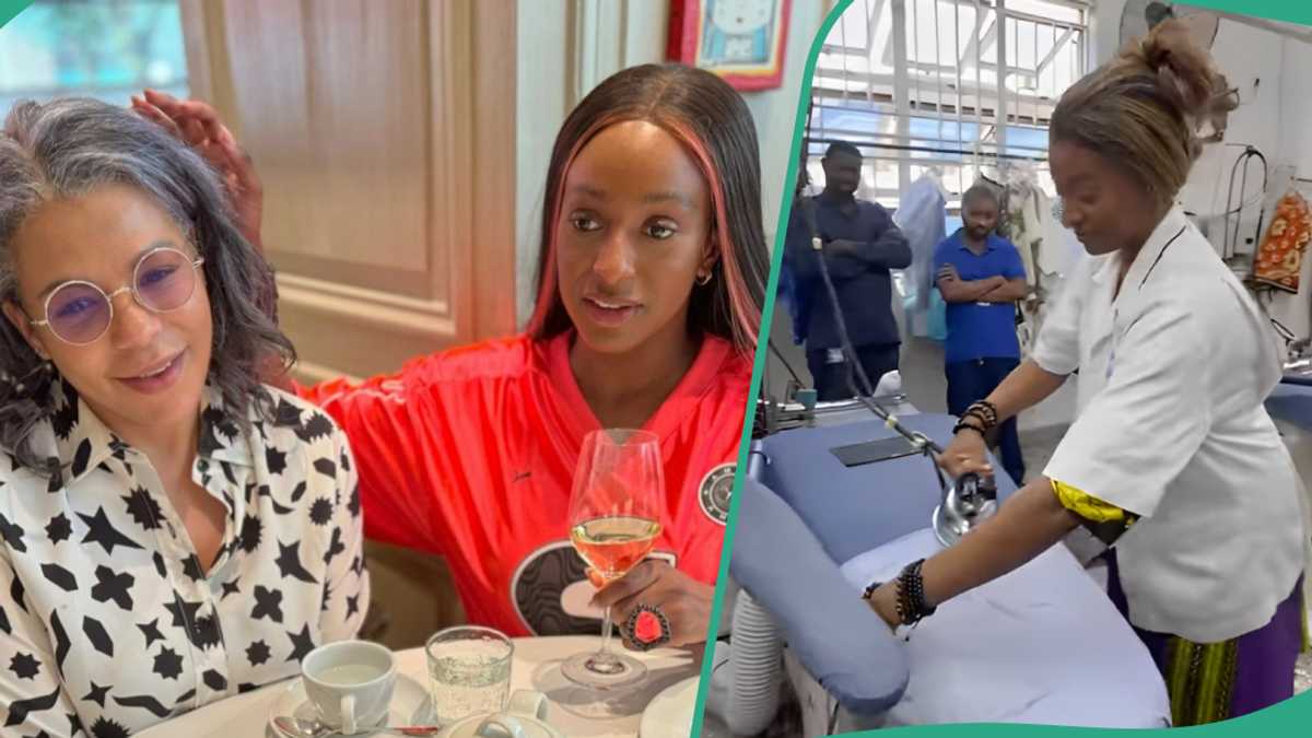 DJ Cuppy Visits Mums Age-Old Dry Cleaning Company, Interacts with Staff, Video Warms Hearts: “Best”