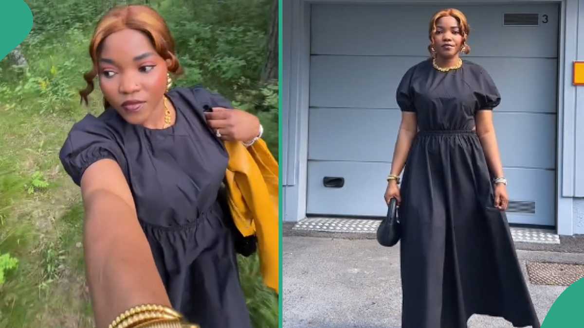 Nigerian Lady Living in Finland Plays Mike Ejeagha’s Gwo Gwo Gwo Ngwo as She Walks Alone in Forest [Video]