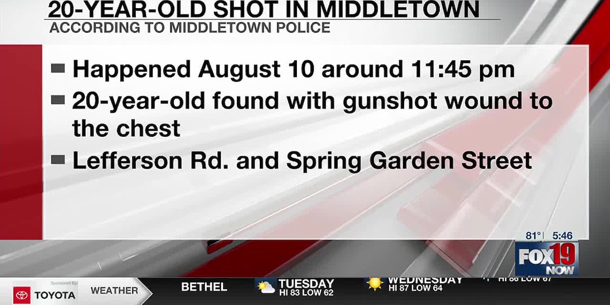 Middletown police need information after 20-year-old shot [Video]