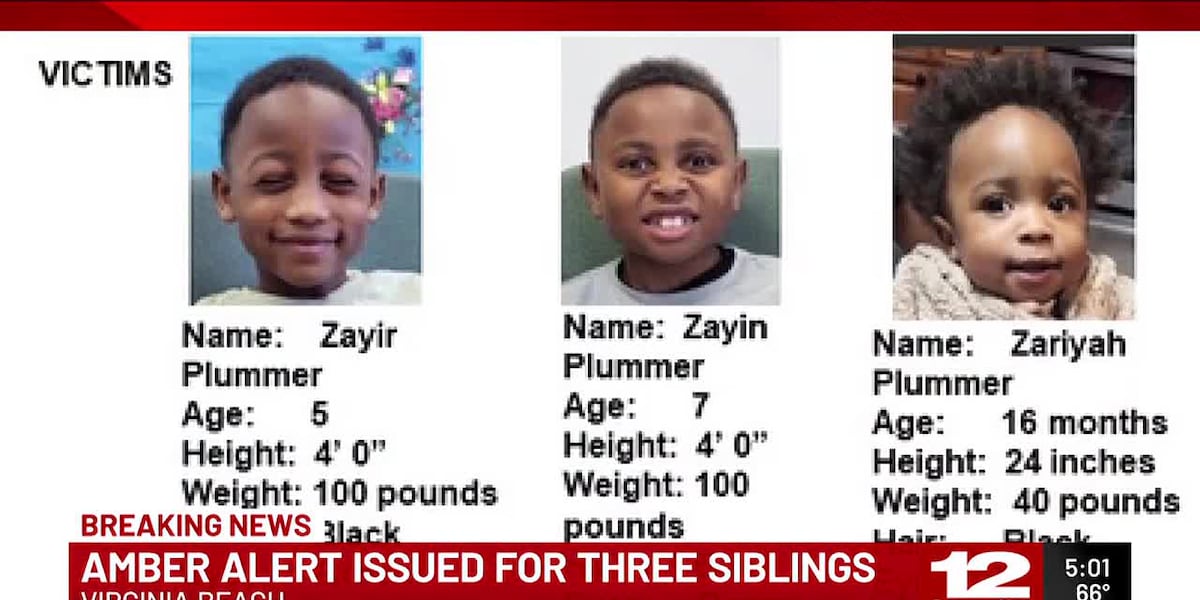 Amber Alert issued for three children abducted from Virginia [Video]