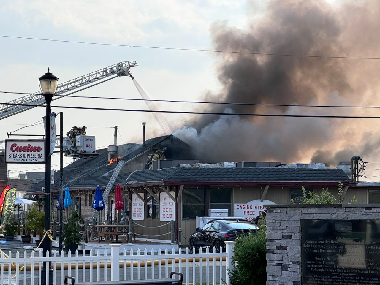 Roof caves in at popular Jersey Shore restaurant after large fire, owner says [Video]