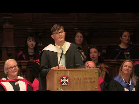 Summer Graduation student oratory speech by Danny Armstrong MA(Hons), July 2024 [Video]