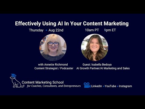 Effectively Using AI In Your Content Marketing [Video]