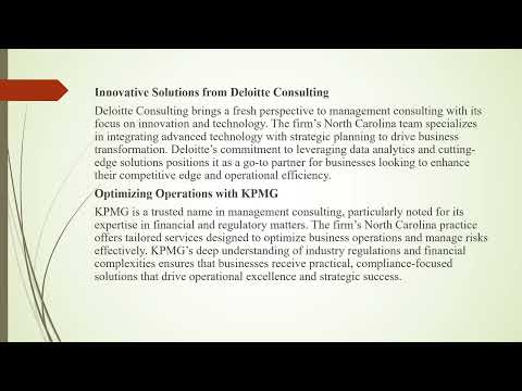 Comparing Top Management Consulting Services in NC: What You Need to Know [Video]