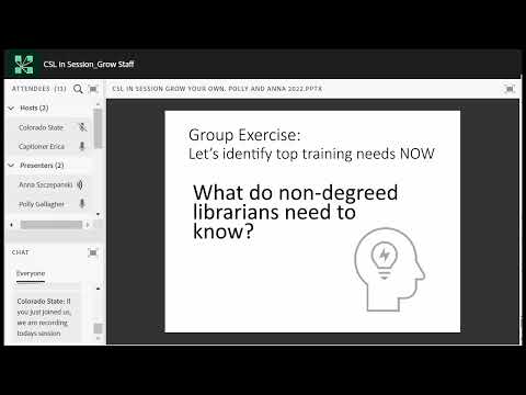 Grow Your Own Library Staff: Creating Professional Development Paths for Non-Degreed Librarians [Video]