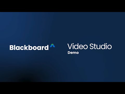 Blackboard Video Studio Demo