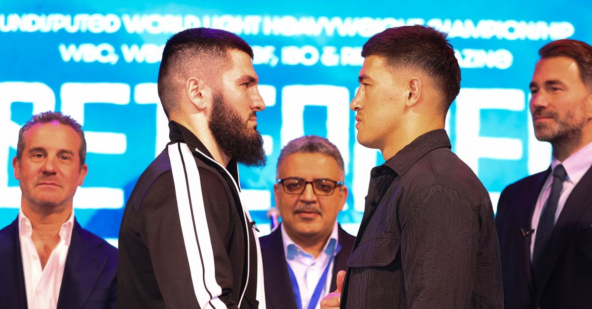 Artur Beterbiev, Dmitry Bivol share intense faceoff for Oct. 12 fight; Epic trailer released [Video]