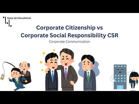 Differences Corporate Citizenship and Corporate Social Responsibility CSR [Video]