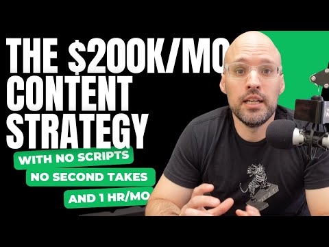 The $200k/mo Content Strategy With No Scripts, No Second Takes, and 1 Hour Per Month [Video]