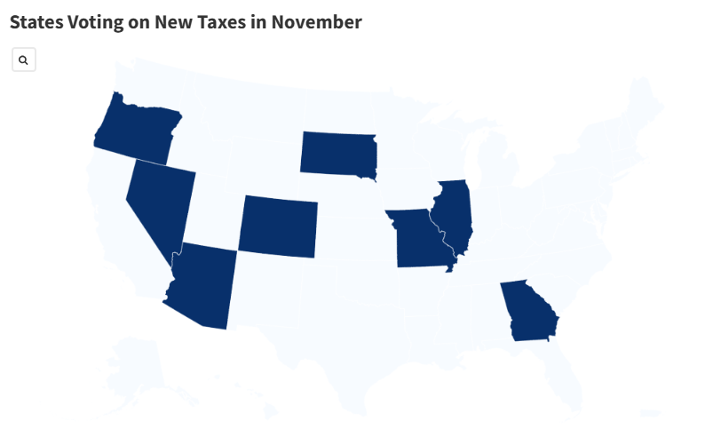 Map Shows States Voting on New Taxes in November [Video]