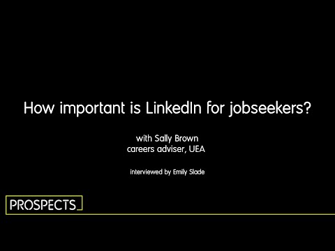 How important is LinkedIn for jobseekers? – Sally Brown [Video]