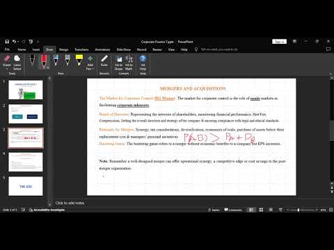 Corporate Finance (Mergers & Acquisition) [Video]