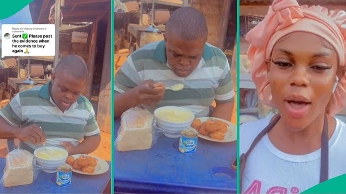 Man Who Always Patronises Akara Seller Overjoyed as Good Samaritan Offers Him 1-Month Free Breakfast [Video]