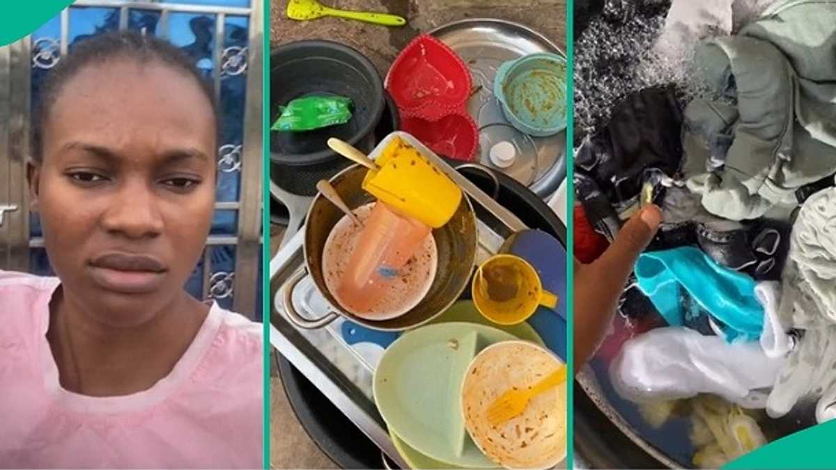 Lady Washes Clothes, Plates to Impress Boyfriend