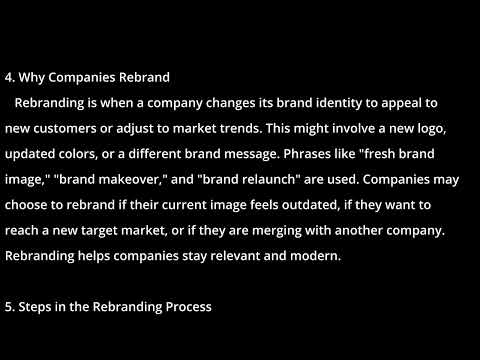 Brand Image and Rebranding: Basic Business English [Video]