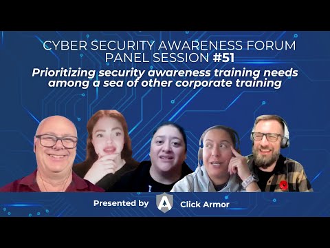 Prioritizing security awareness training needs among a sea of other corporate training [Video]