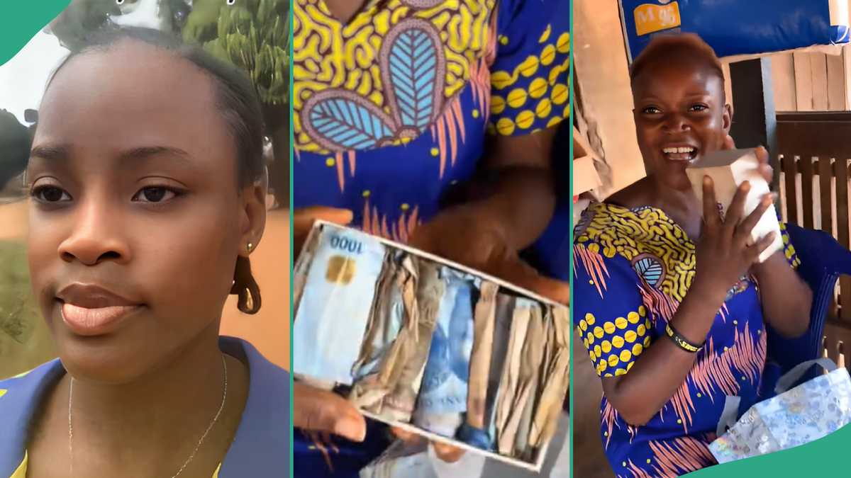 “She Was So Happy”: Girl Looking After Her Mum’s Provision Store Saves N300,000 For Her [Video]