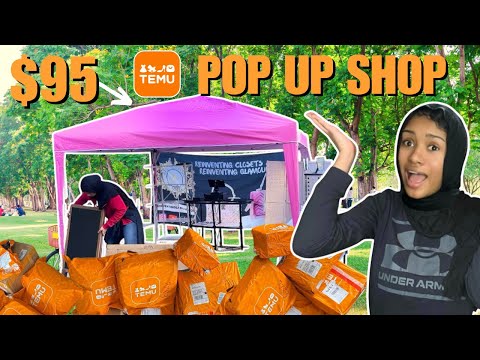 MY TEMU SMALL BUSINESS POP UP SHOP SETUP! [Video]